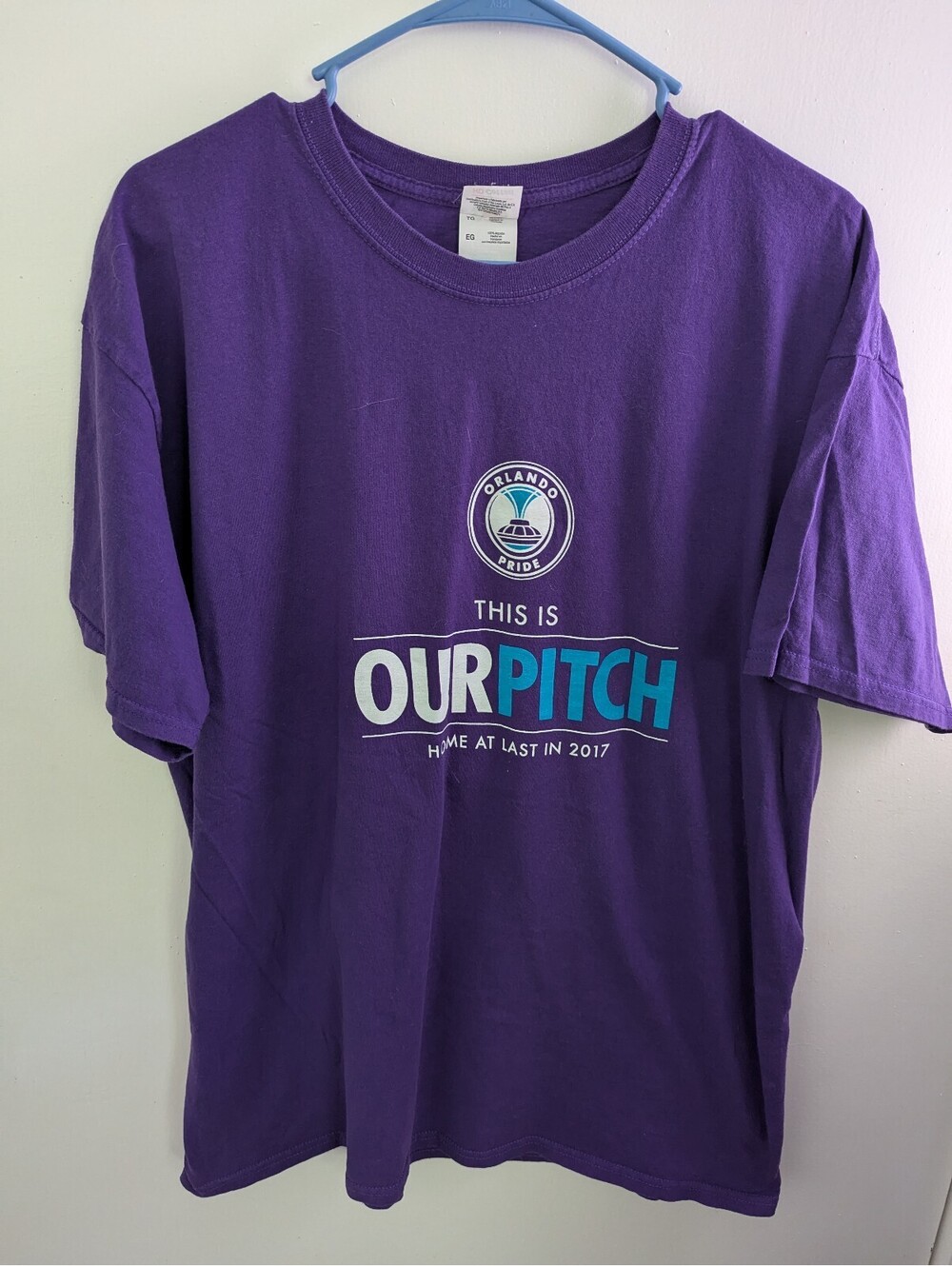 2017 Orlando Pride This Is Our Pitch NWSL T-Shirt Purple XL